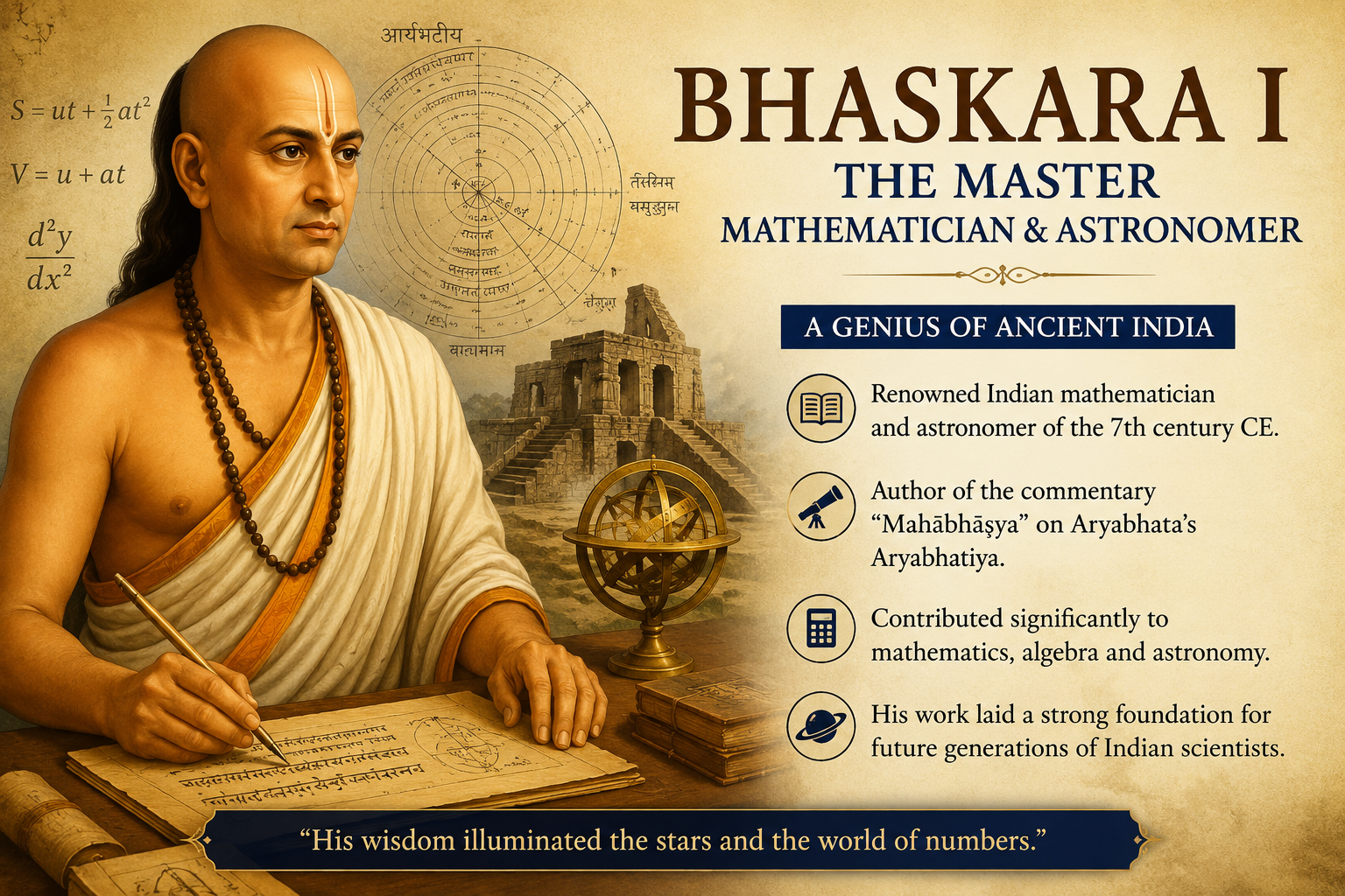 Bhaskara I – The master mathematician & astronomer