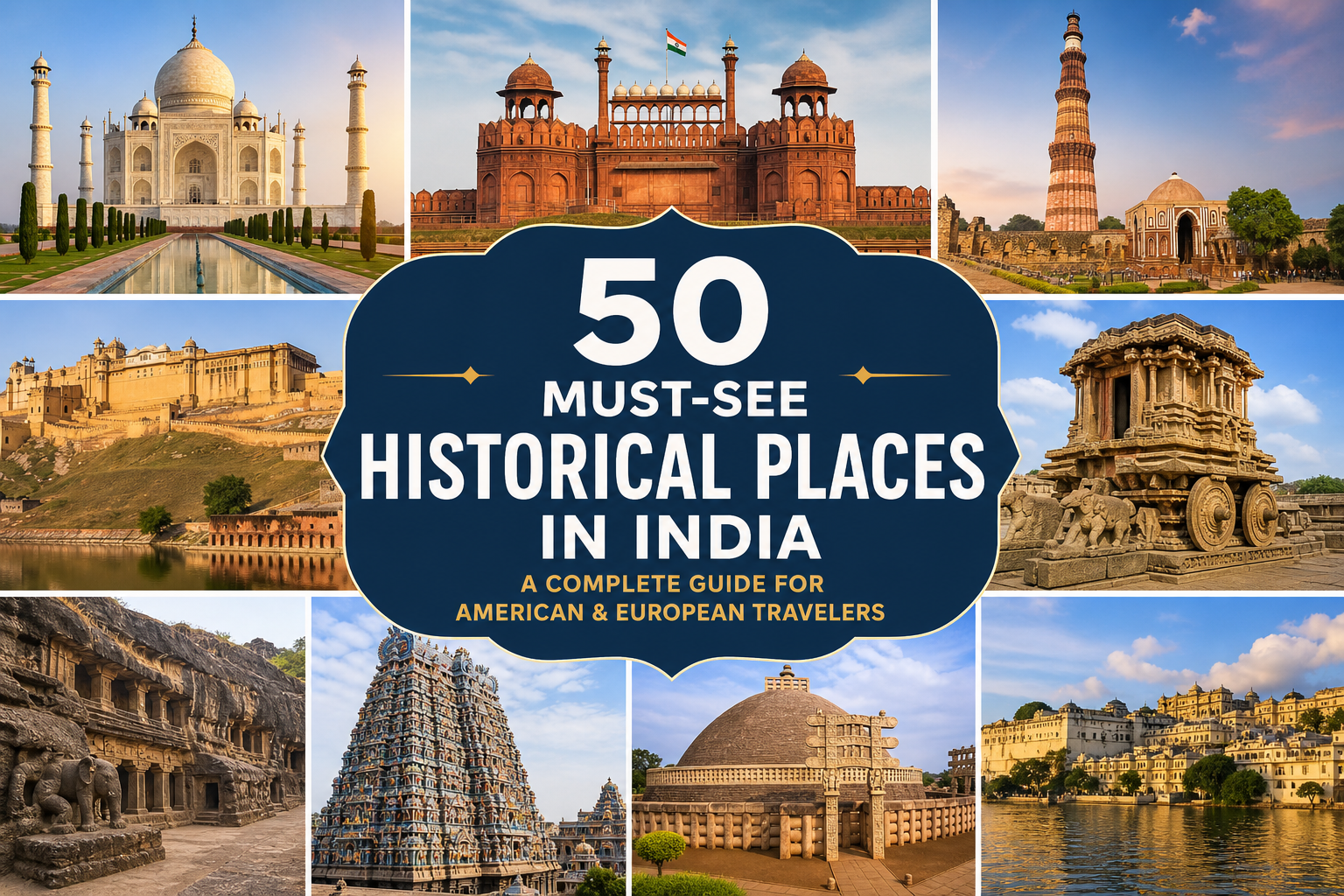 50 Must-See Historical Places in India: A Complete Guide for American & European Travelers
