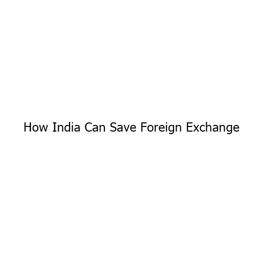 How India Can Save Foreign Exchange: Government Efforts and the Role of Citizens