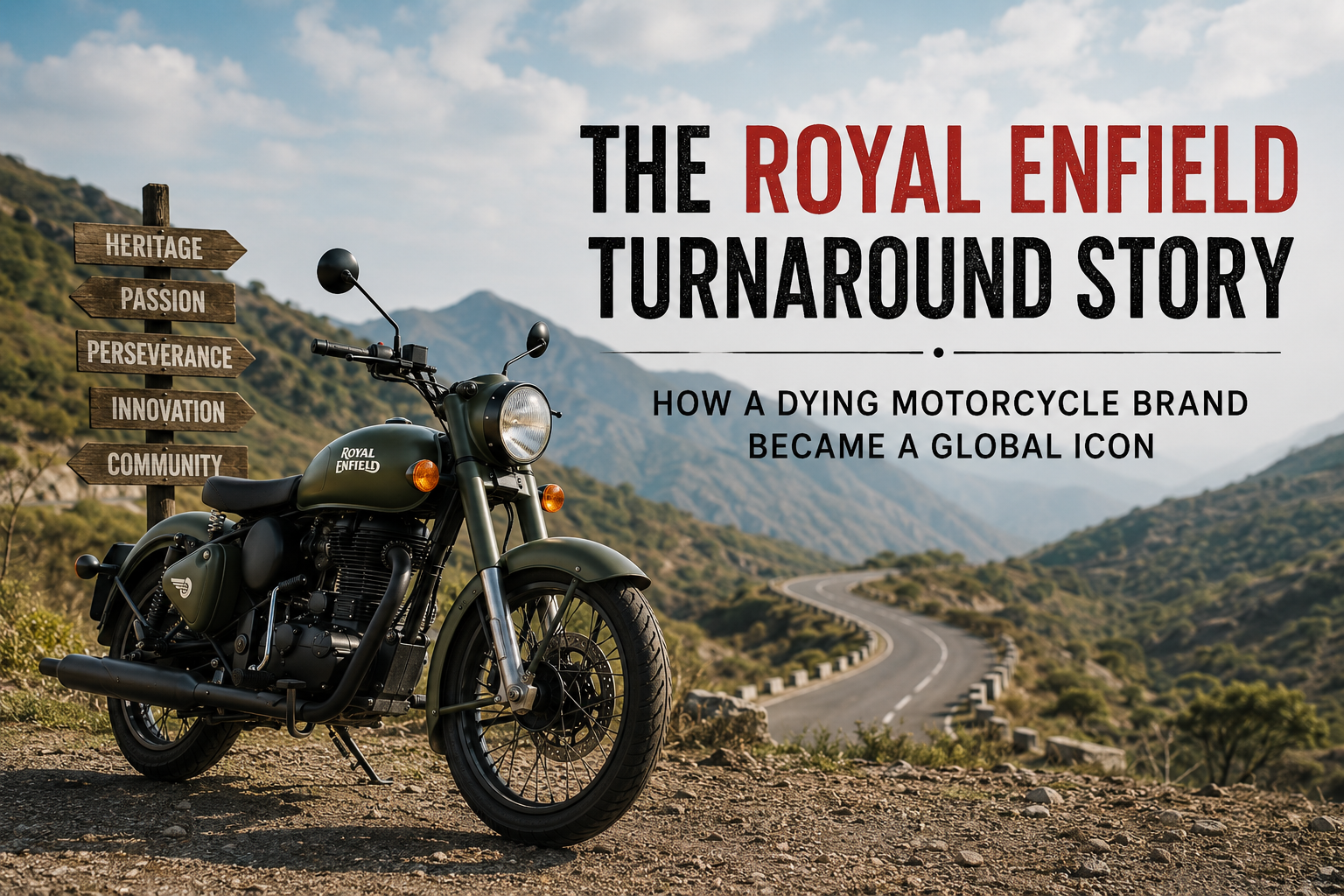 How Royal Enfield Reinvented Itself from a Dying Motorcycle Brand into a Global Icon?