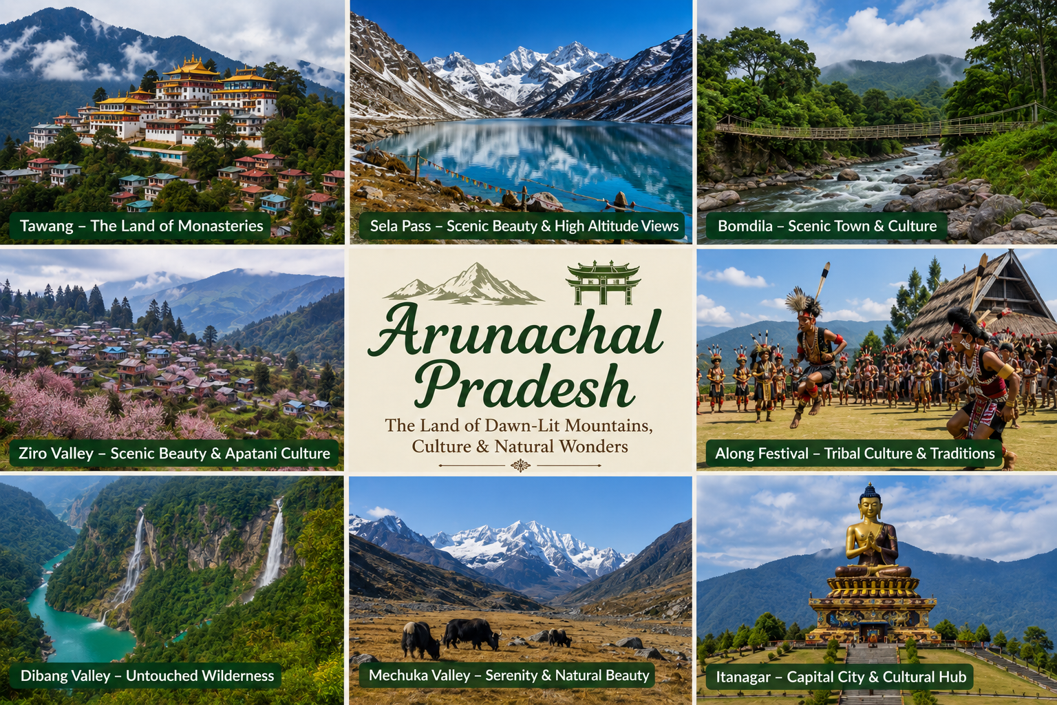 Places to Visit in Arunachal Pradesh: Complete Travel Guide for Tourists