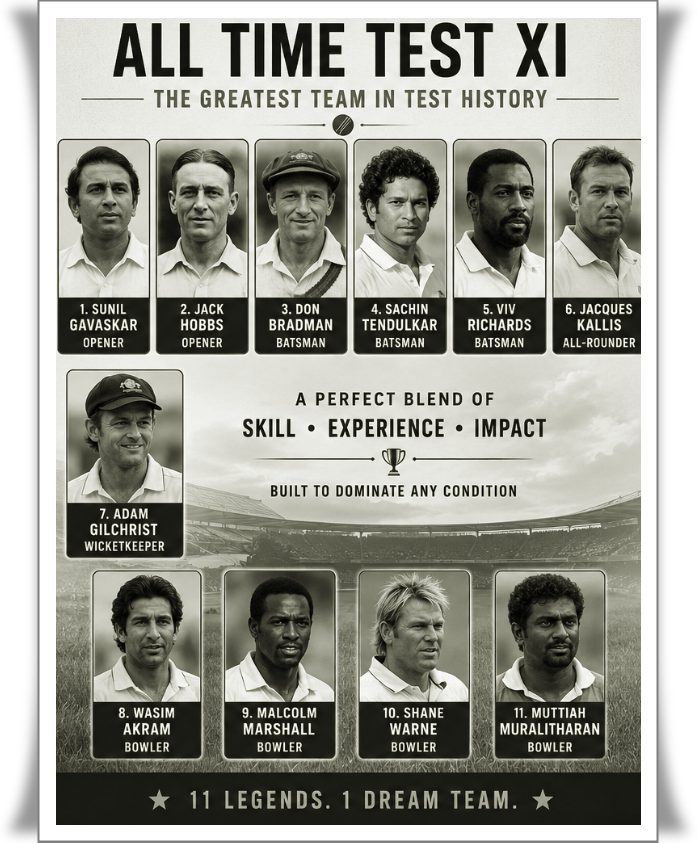 The Greatest All-Time Test XI: A Team Built for Every Era