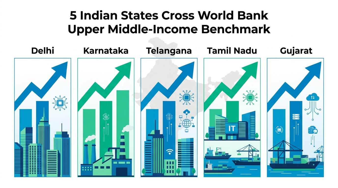 5 Indian States Have Crossed the World Bank’s Upper Middle-Income Benchmark: What It Means for India’s Economy