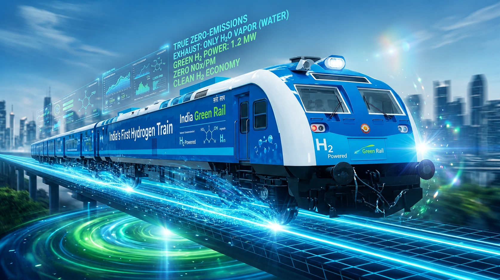 India Launches Its First Hydrogen-Powered Train: A New Era of Green Rail Transportation