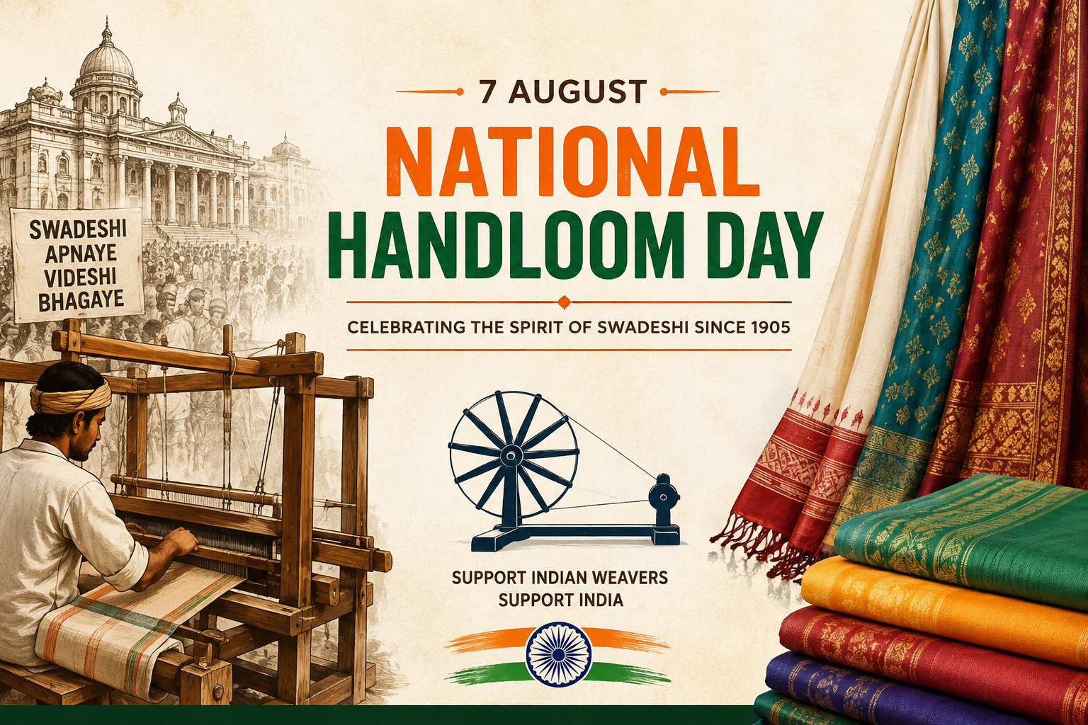 National Handloom Day: Why India Celebrates It on 7 August and Its Historic Link to the Swadeshi Movement